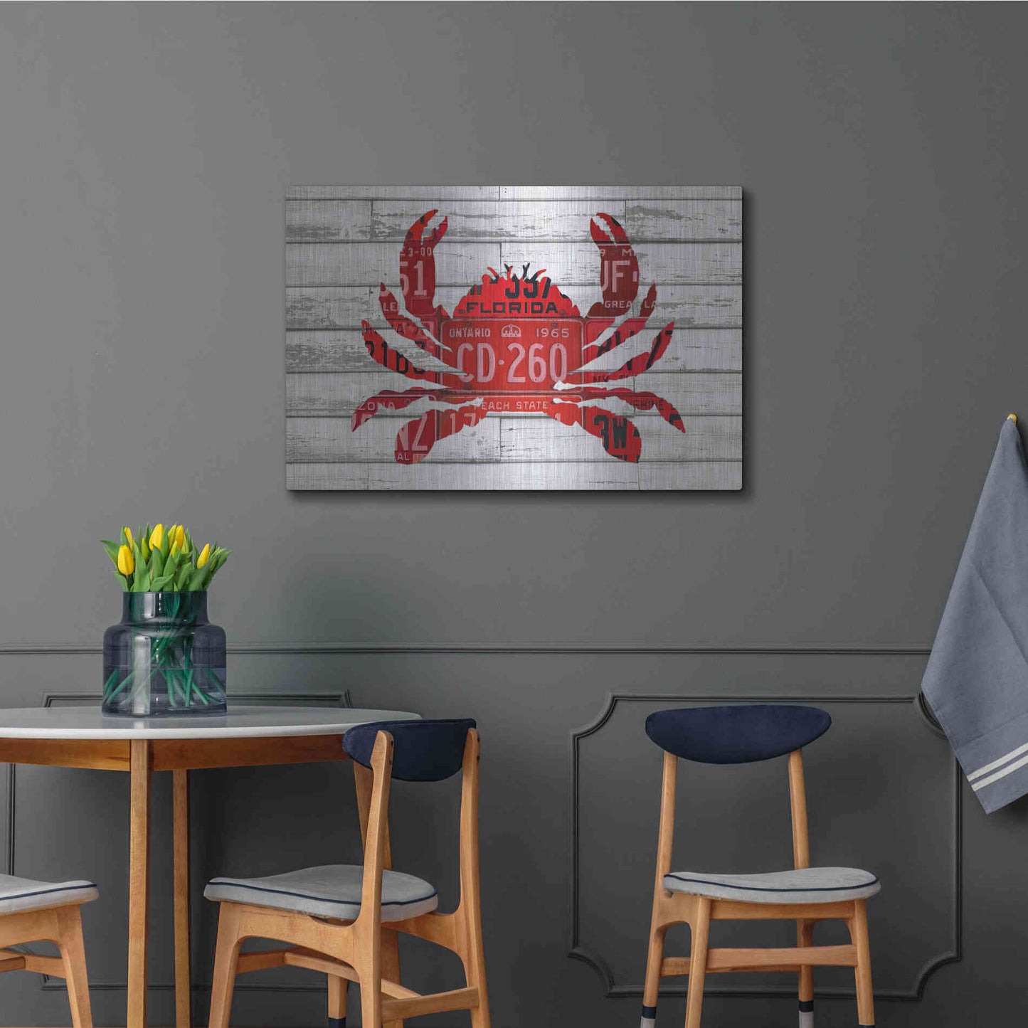 Luxe Metal Art 'Crab' by Design Turnpike, Metal Wall Art,36x24