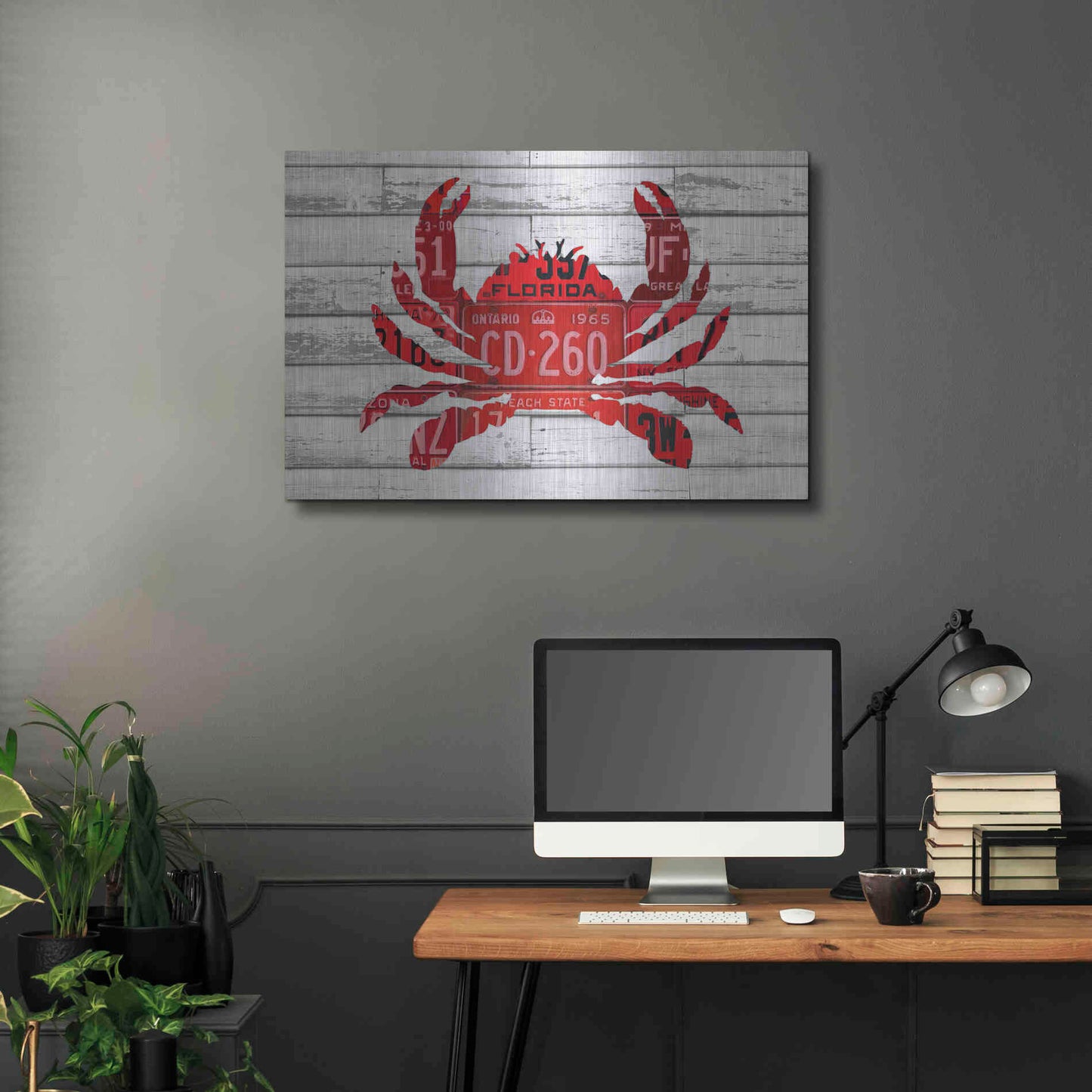 Luxe Metal Art 'Crab' by Design Turnpike, Metal Wall Art,36x24