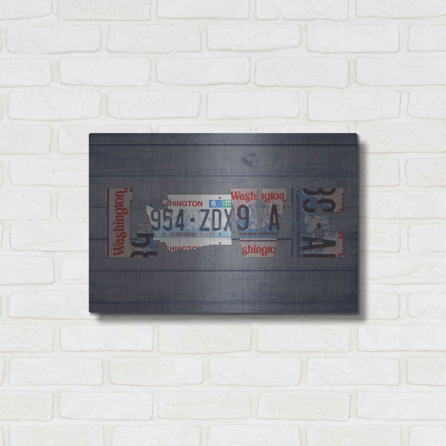 Luxe Metal Art 'WA State Love' by Design Turnpike, Metal Wall Art,24x16