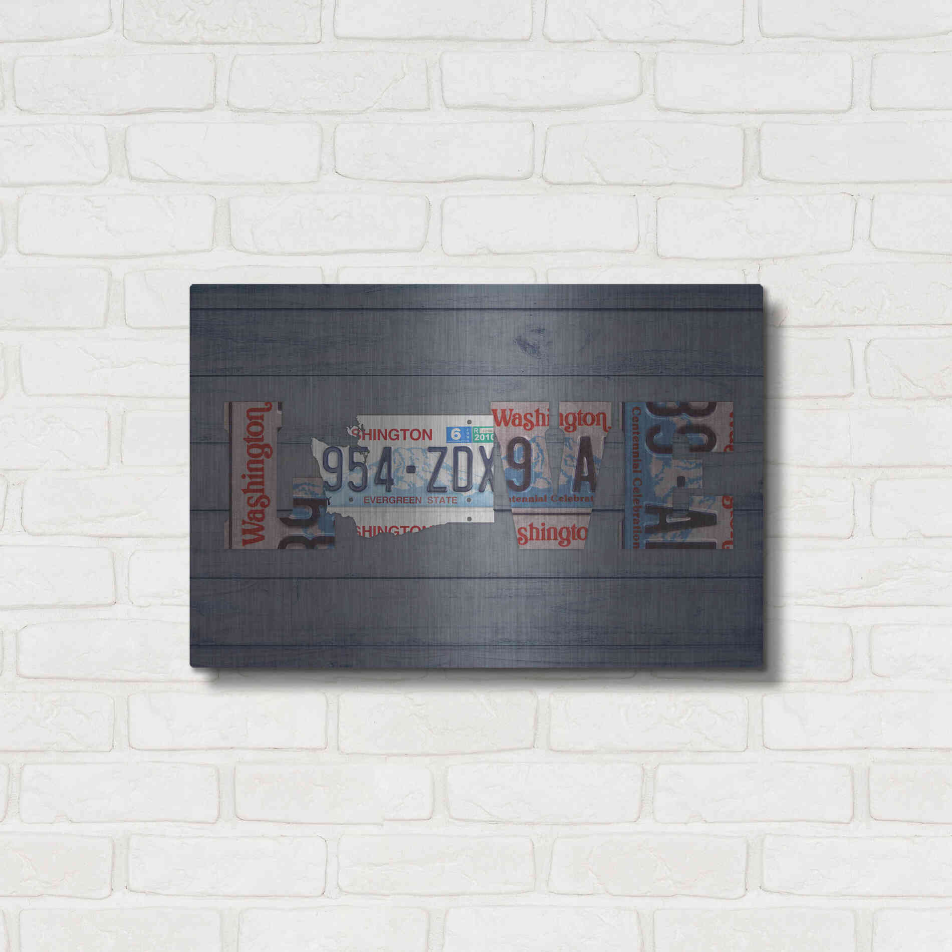 Luxe Metal Art 'WA State Love' by Design Turnpike, Metal Wall Art,24x16