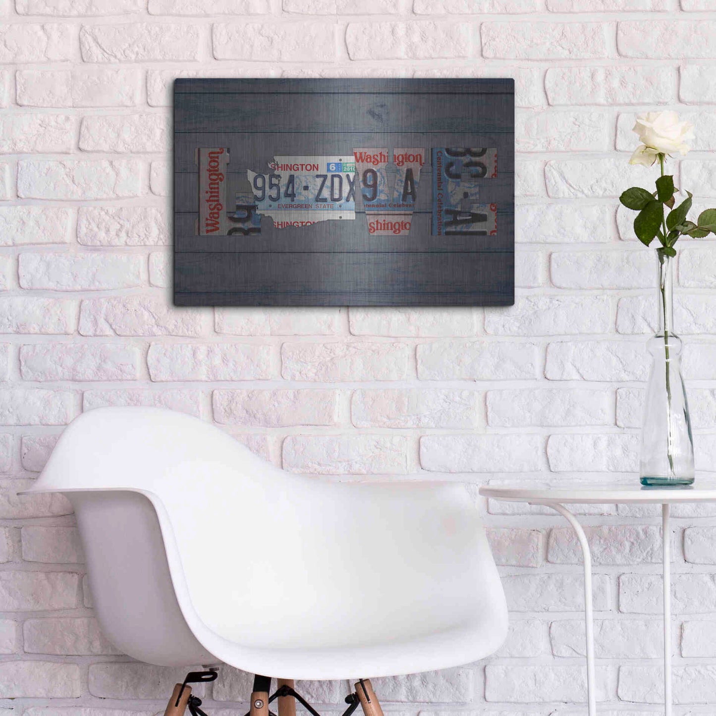 Luxe Metal Art 'WA State Love' by Design Turnpike, Metal Wall Art,24x16