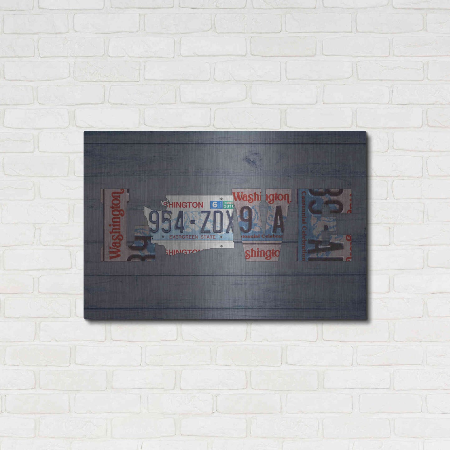 Luxe Metal Art 'WA State Love' by Design Turnpike, Metal Wall Art,36x24