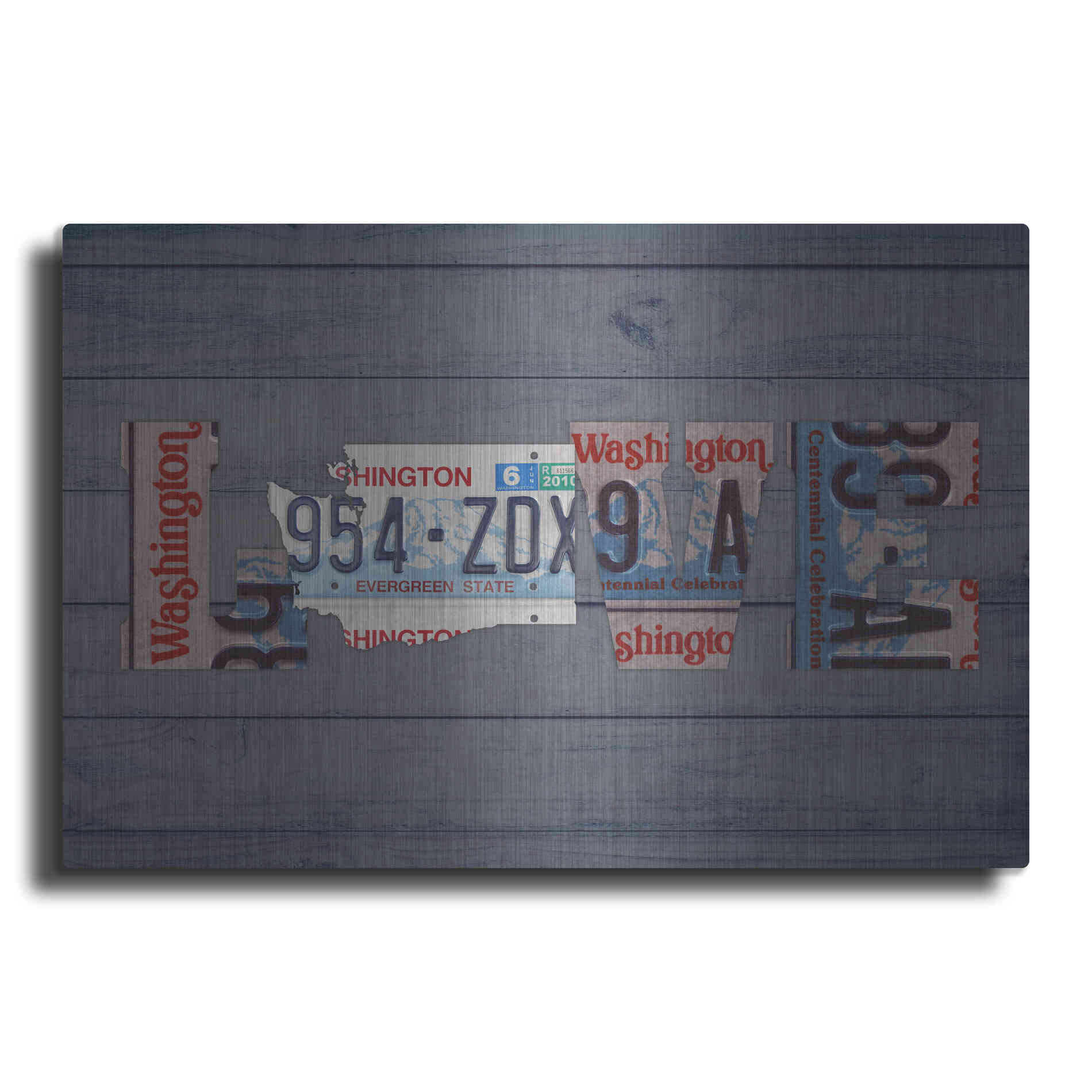 Luxe Metal Art 'WA State Love' by Design Turnpike, Metal Wall Art