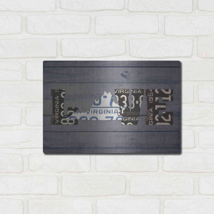Luxe Metal Art 'VA State Love' by Design Turnpike, Metal Wall Art,16x12