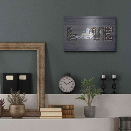 Luxe Metal Art 'VA State Love' by Design Turnpike, Metal Wall Art,16x12