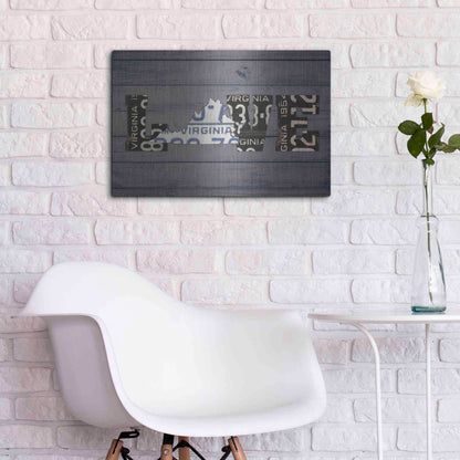 Luxe Metal Art 'VA State Love' by Design Turnpike, Metal Wall Art,24x16