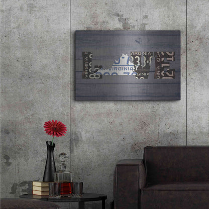 Luxe Metal Art 'VA State Love' by Design Turnpike, Metal Wall Art,36x24