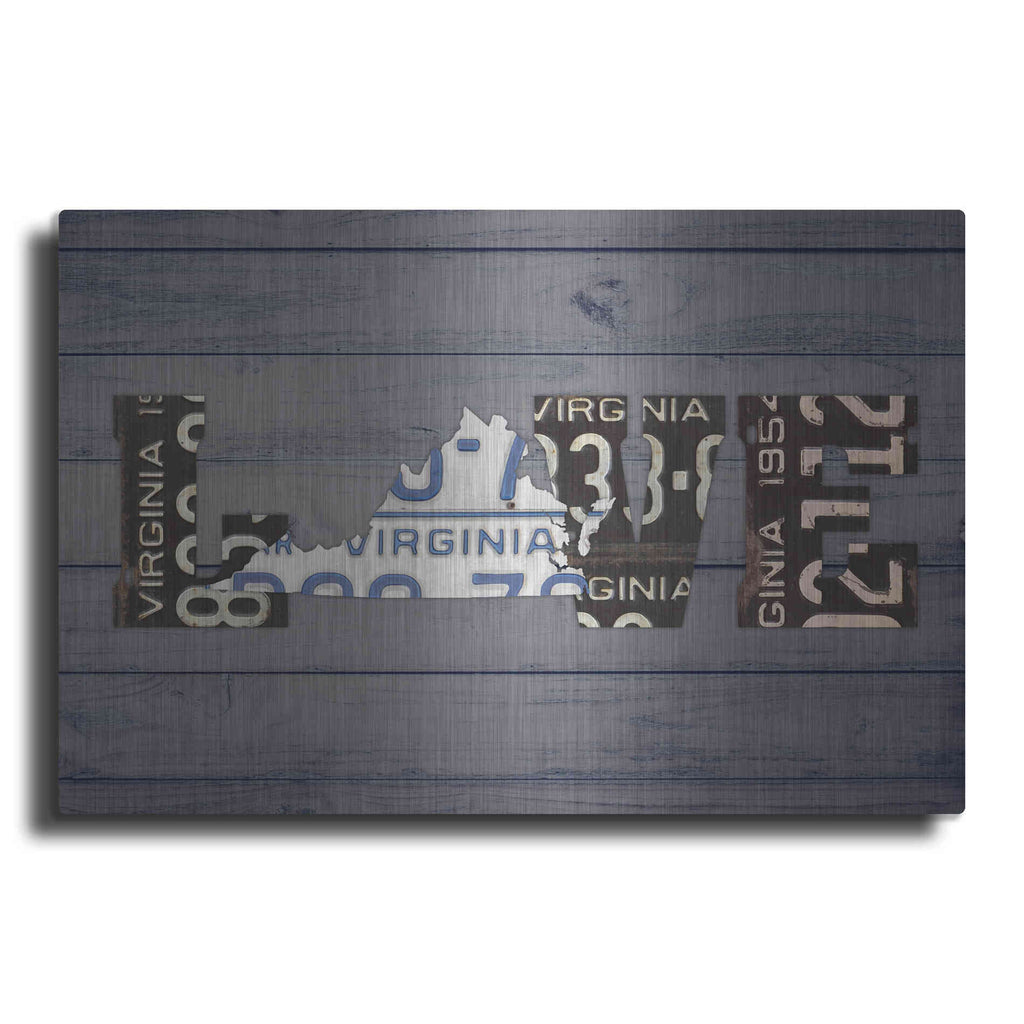Luxe Metal Art 'VA State Love' by Design Turnpike, Metal Wall Art
