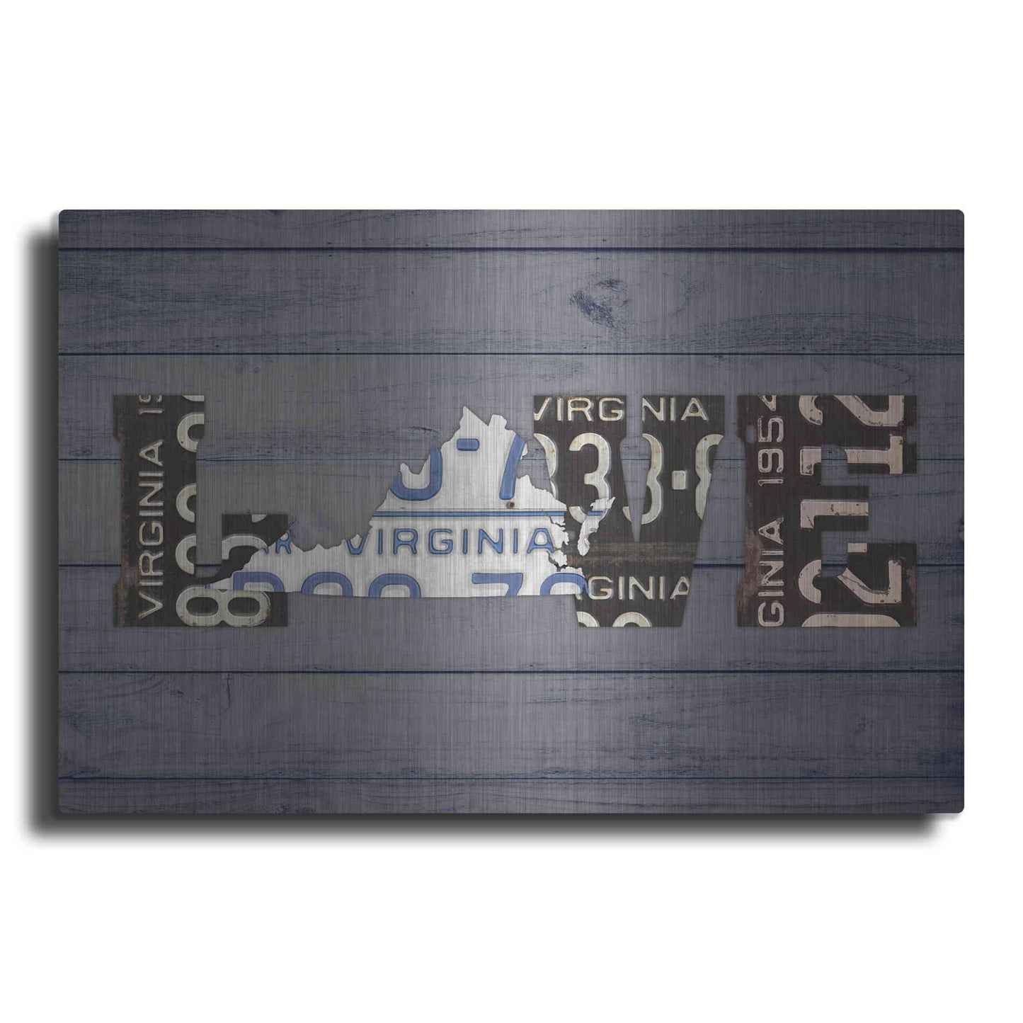 Luxe Metal Art 'VA State Love' by Design Turnpike, Metal Wall Art