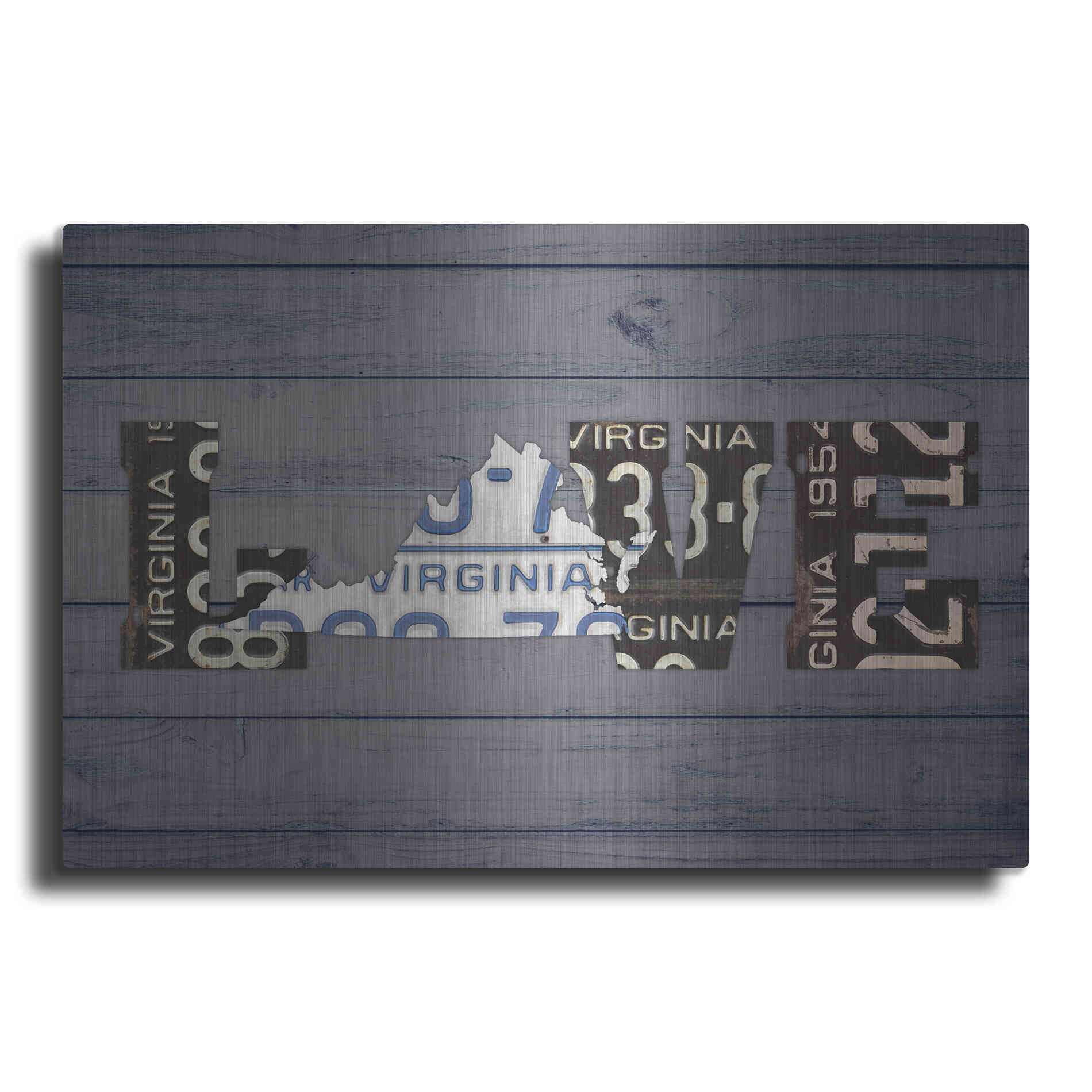 Luxe Metal Art 'VA State Love' by Design Turnpike, Metal Wall Art