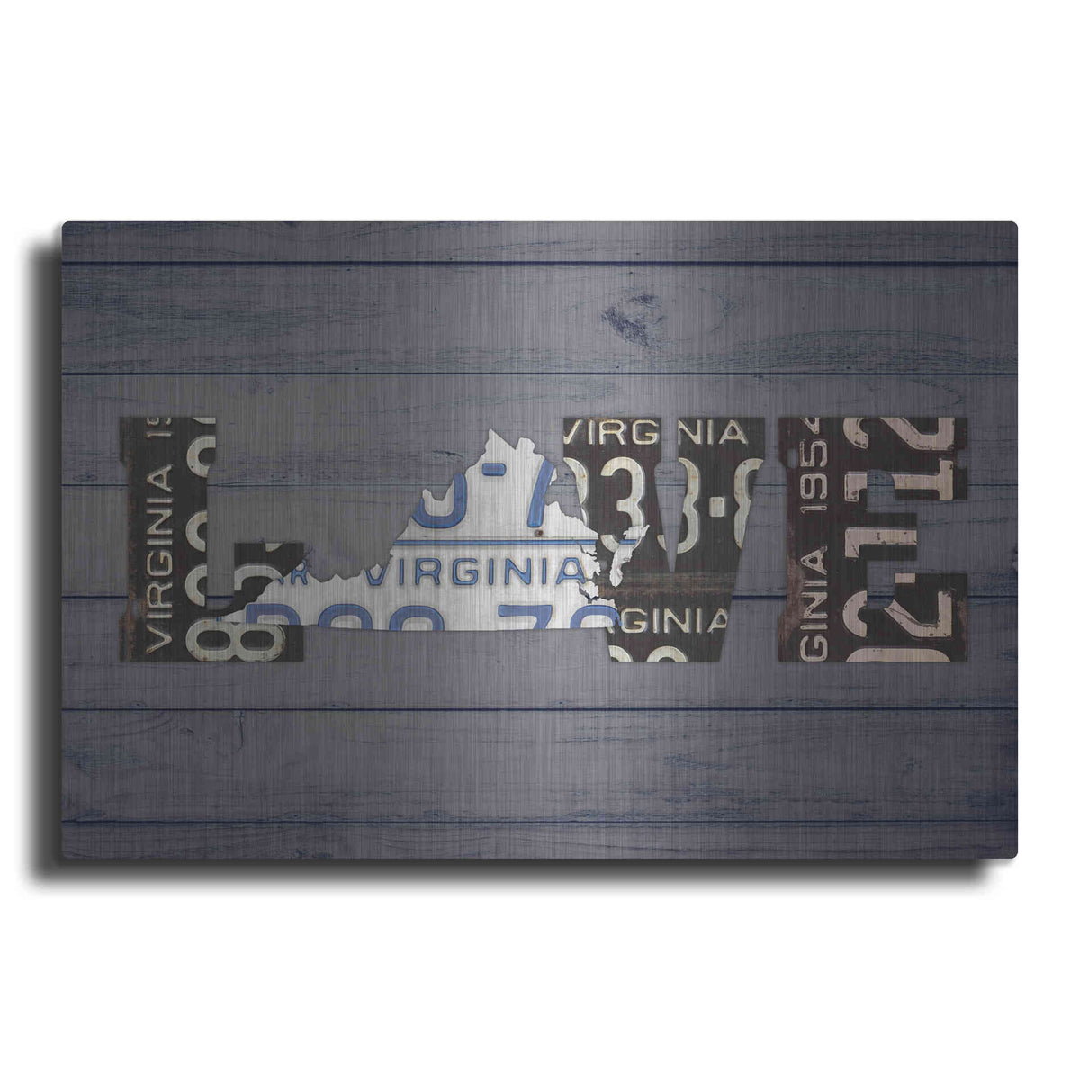 Luxe Metal Art 'VA State Love' by Design Turnpike, Metal Wall Art