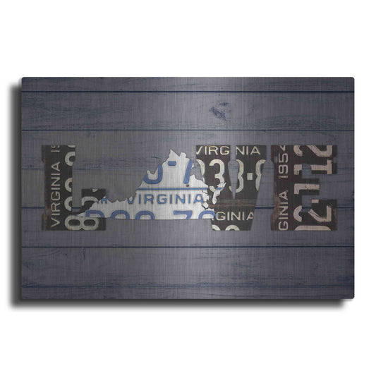 Luxe Metal Art 'VA State Love' by Design Turnpike, Metal Wall Art