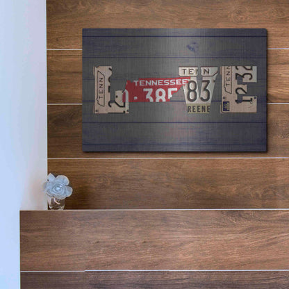 Luxe Metal Art 'TN State Love' by Design Turnpike, Metal Wall Art,16x12