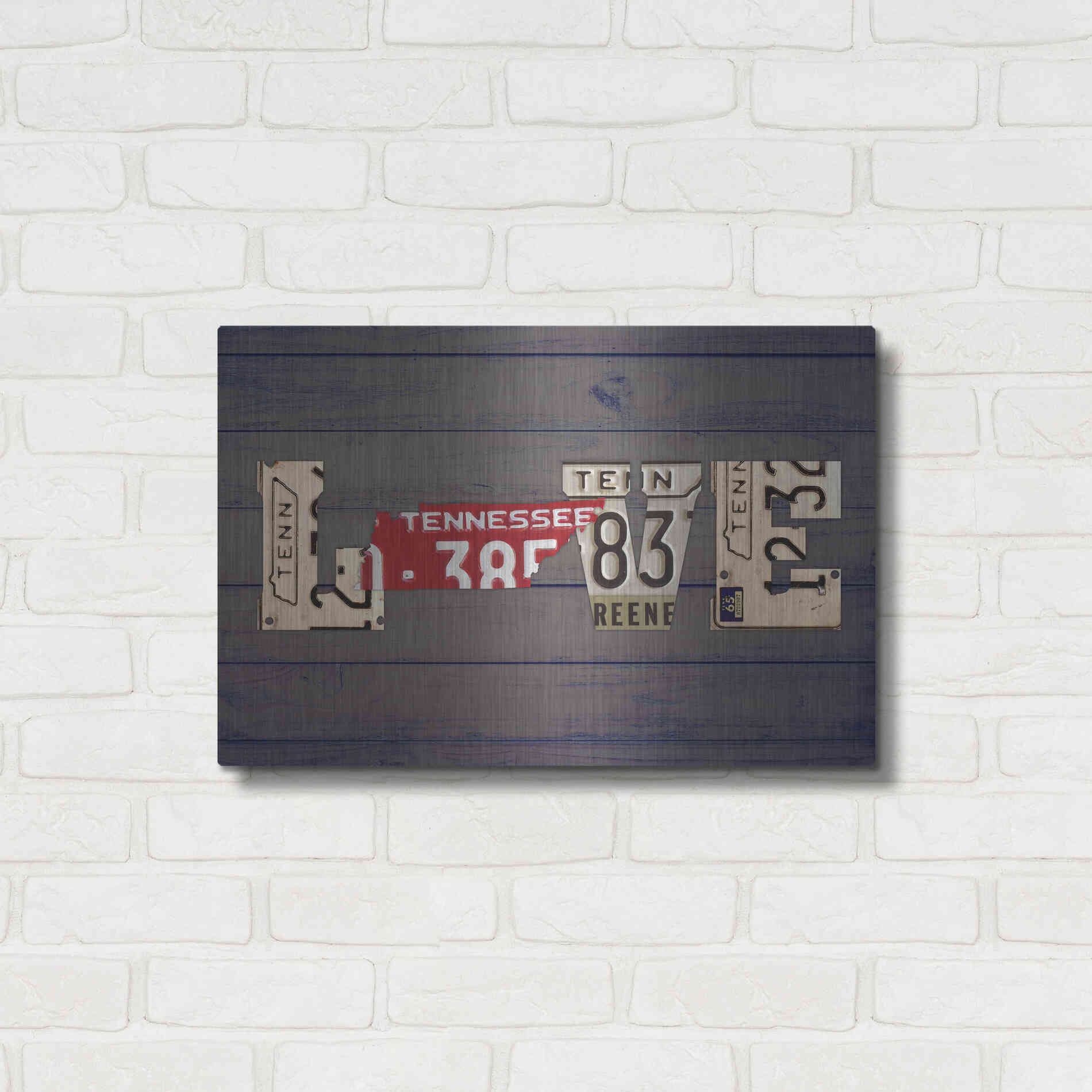 Luxe Metal Art 'TN State Love' by Design Turnpike, Metal Wall Art,24x16