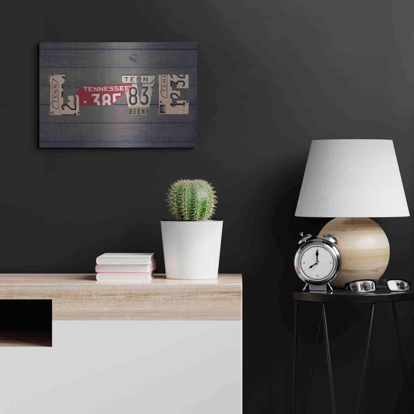 Luxe Metal Art 'TN State Love' by Design Turnpike, Metal Wall Art,24x16