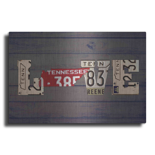 Luxe Metal Art 'TN State Love' by Design Turnpike, Metal Wall Art