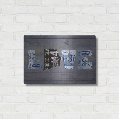 Luxe Metal Art 'RI State Love' by Design Turnpike, Metal Wall Art,24x16