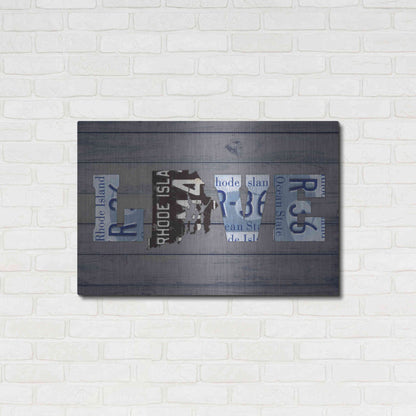 Luxe Metal Art 'RI State Love' by Design Turnpike, Metal Wall Art,36x24
