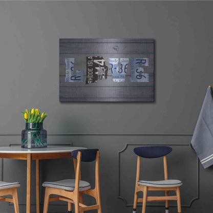 Luxe Metal Art 'RI State Love' by Design Turnpike, Metal Wall Art,36x24