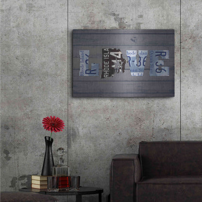Luxe Metal Art 'RI State Love' by Design Turnpike, Metal Wall Art,36x24