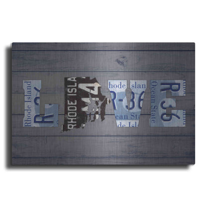 Luxe Metal Art 'RI State Love' by Design Turnpike, Metal Wall Art