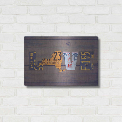 Luxe Metal Art 'NY State Love' by Design Turnpike, Metal Wall Art,24x16