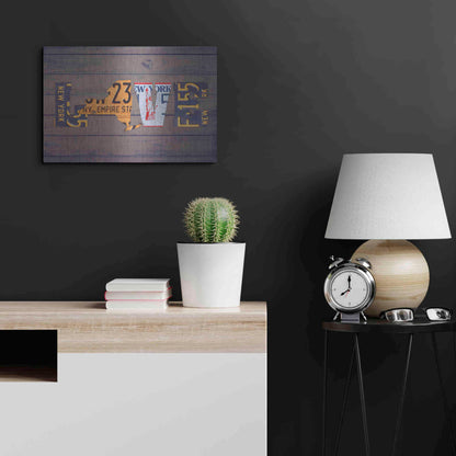 Luxe Metal Art 'NY State Love' by Design Turnpike, Metal Wall Art,24x16