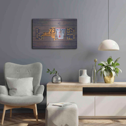 Luxe Metal Art 'NY State Love' by Design Turnpike, Metal Wall Art,24x16