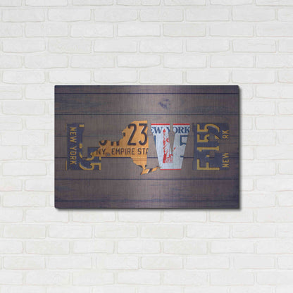 Luxe Metal Art 'NY State Love' by Design Turnpike, Metal Wall Art,36x24