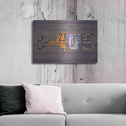 Luxe Metal Art 'NY State Love' by Design Turnpike, Metal Wall Art,36x24