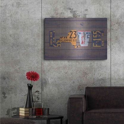 Luxe Metal Art 'NY State Love' by Design Turnpike, Metal Wall Art,36x24
