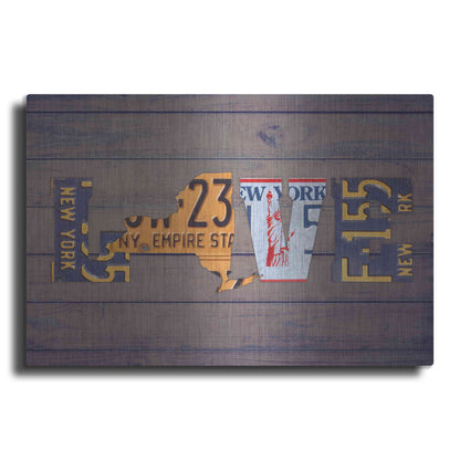 Luxe Metal Art 'NY State Love' by Design Turnpike, Metal Wall Art