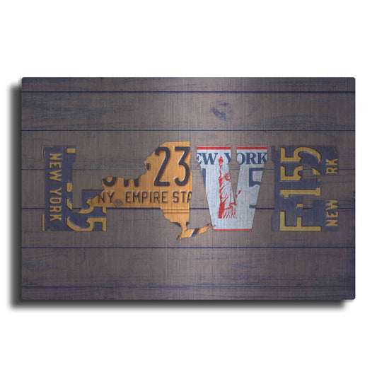 Luxe Metal Art 'NY State Love' by Design Turnpike, Metal Wall Art