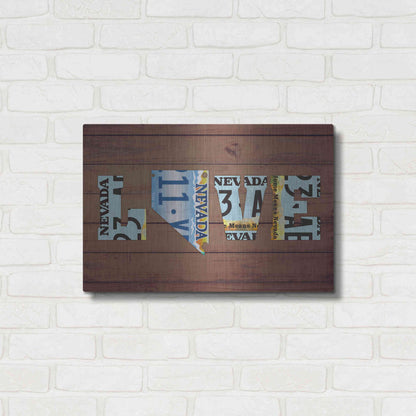 Luxe Metal Art 'NV State Love' by Design Turnpike, Metal Wall Art,24x16