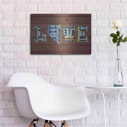 Luxe Metal Art 'NV State Love' by Design Turnpike, Metal Wall Art,24x16