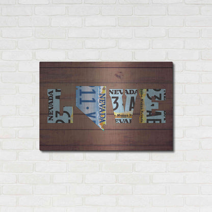 Luxe Metal Art 'NV State Love' by Design Turnpike, Metal Wall Art,36x24