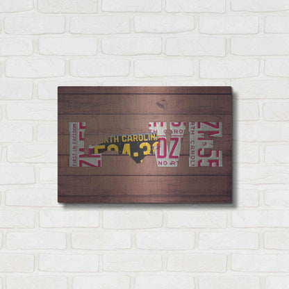 Luxe Metal Art 'NC State Love' by Design Turnpike, Metal Wall Art,24x16