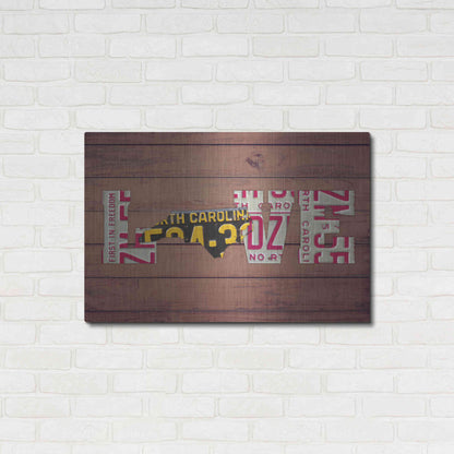 Luxe Metal Art 'NC State Love' by Design Turnpike, Metal Wall Art,36x24