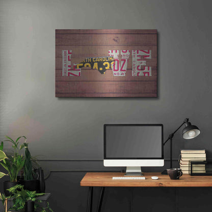 Luxe Metal Art 'NC State Love' by Design Turnpike, Metal Wall Art,36x24