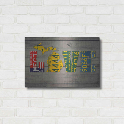 Luxe Metal Art 'MICH State Love' by Design Turnpike, Metal Wall Art,24x16