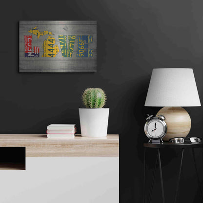 Luxe Metal Art 'MICH State Love' by Design Turnpike, Metal Wall Art,24x16