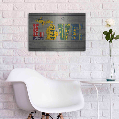 Luxe Metal Art 'MICH State Love' by Design Turnpike, Metal Wall Art,24x16