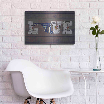 Luxe Metal Art 'MD State Love' by Design Turnpike, Metal Wall Art,24x16