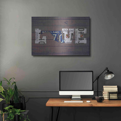 Luxe Metal Art 'MD State Love' by Design Turnpike, Metal Wall Art,36x24
