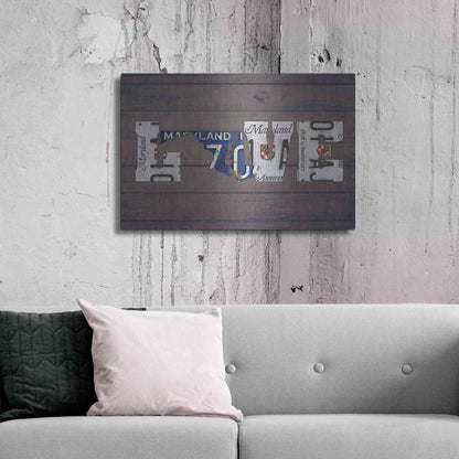 Luxe Metal Art 'MD State Love' by Design Turnpike, Metal Wall Art,36x24