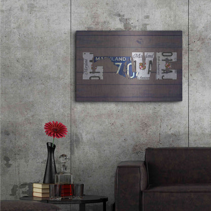 Luxe Metal Art 'MD State Love' by Design Turnpike, Metal Wall Art,36x24