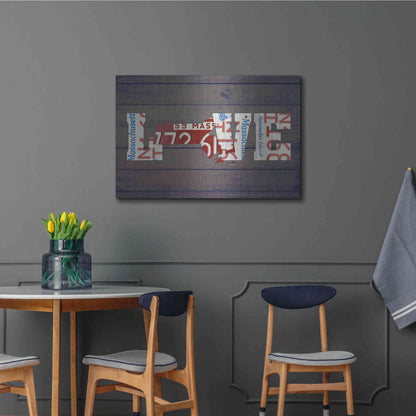 Luxe Metal Art 'MA State Love' by Design Turnpike, Metal Wall Art,36x24