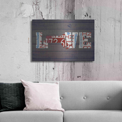 Luxe Metal Art 'MA State Love' by Design Turnpike, Metal Wall Art,36x24