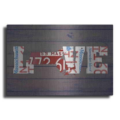 Luxe Metal Art 'MA State Love' by Design Turnpike, Metal Wall Art