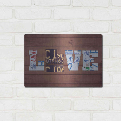 Luxe Metal Art 'UT State Love' by Design Turnpike, Metal Wall Art,16x12
